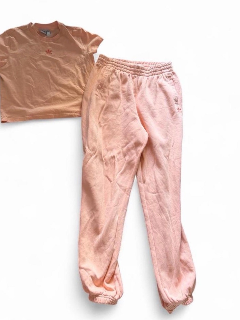 adidas Peach Track Pants & Tee Set - Picture 2 of 5